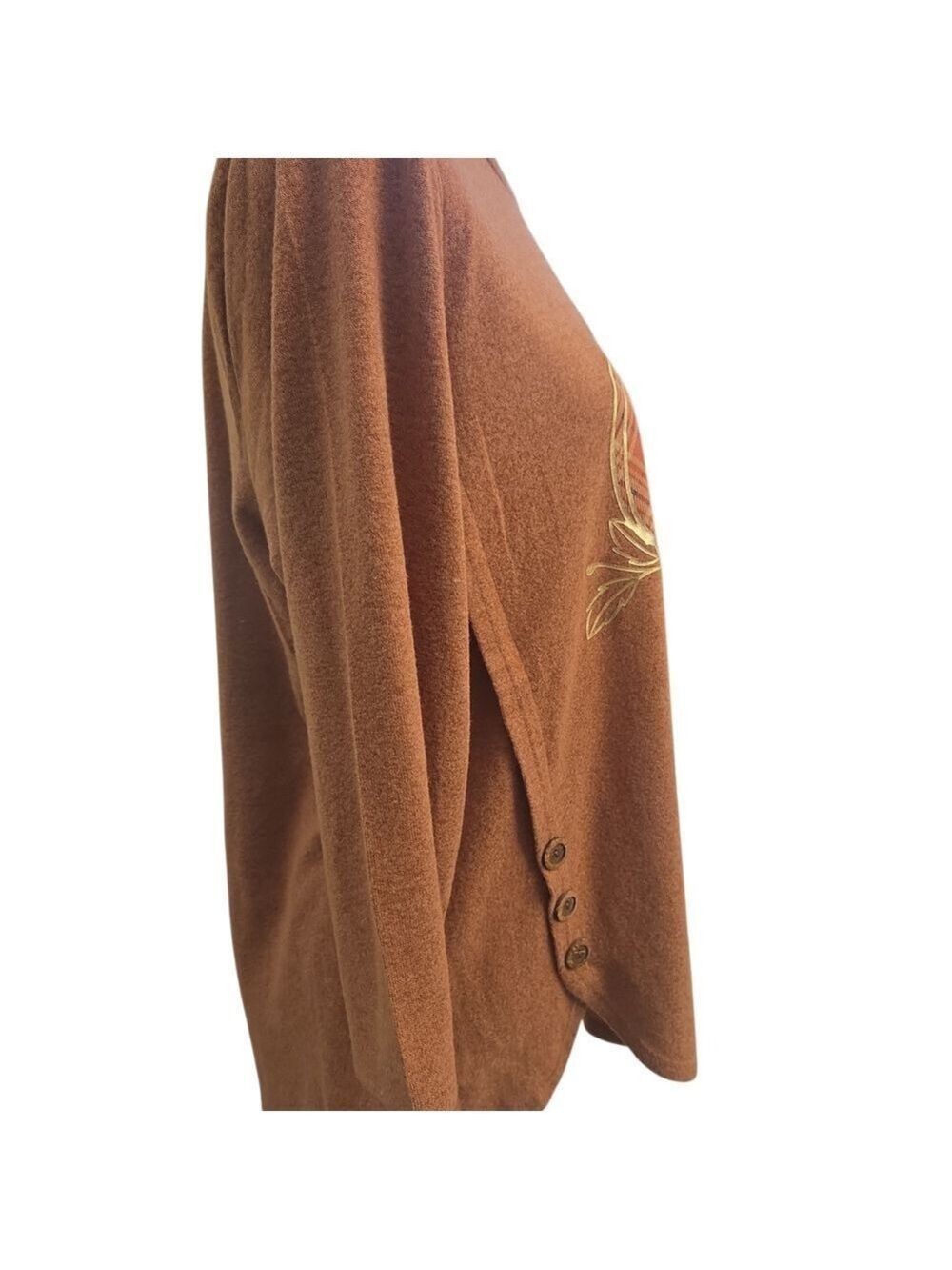 NwT New Pumpkin Print Brown Tunic Top - Picture 5 of 12